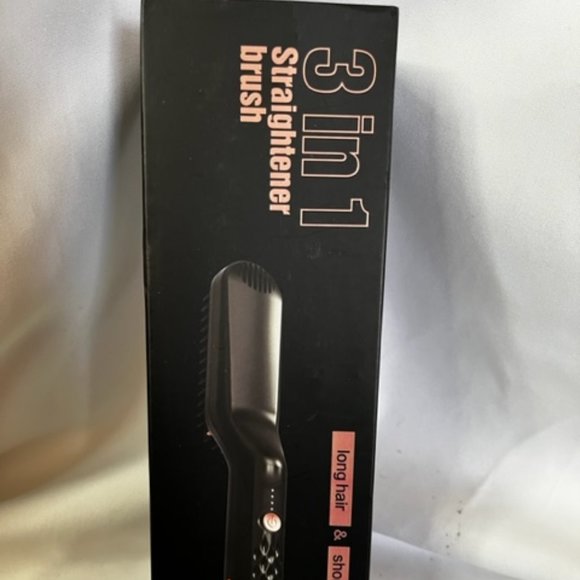 Electric Heated Straightner 3 in 1 Hair Brush - Picture 1 of 4